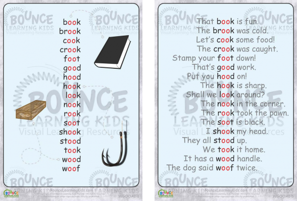 Word groups (2) OO (as in book) - Bounce Learning Kids