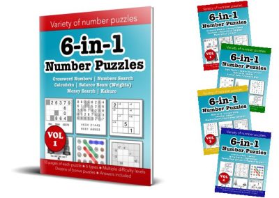 6-in-1 Number Puzzles