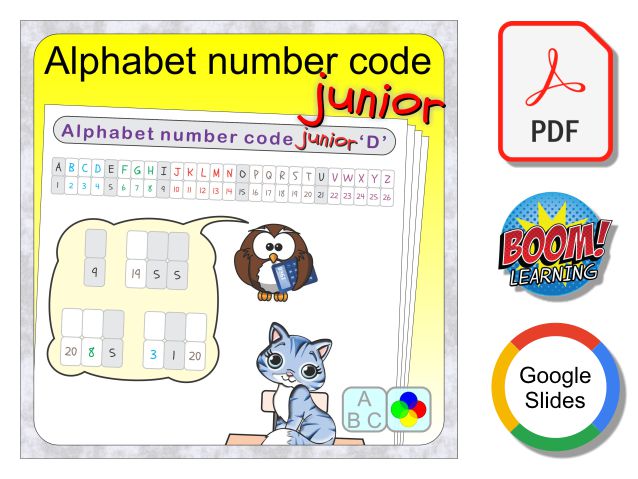 Alphabet number code junior