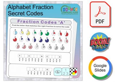Alphabet fraction secret codes