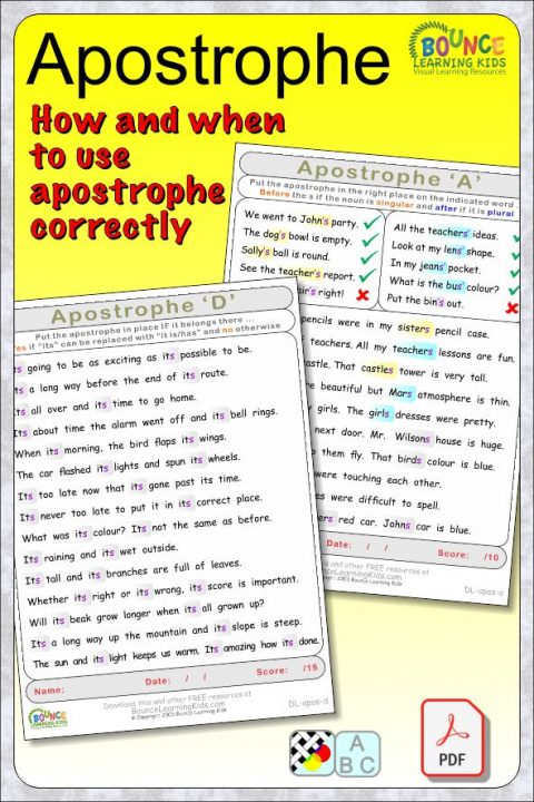 4 Fun Apostrophe Worksheets To Download