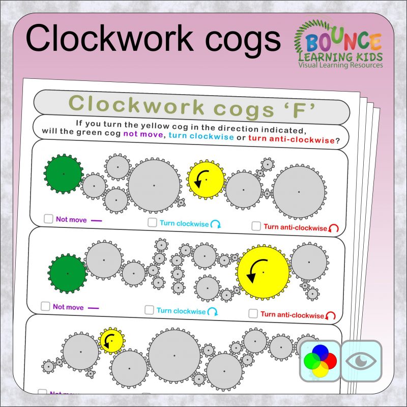 Clockwork cogs worksheets