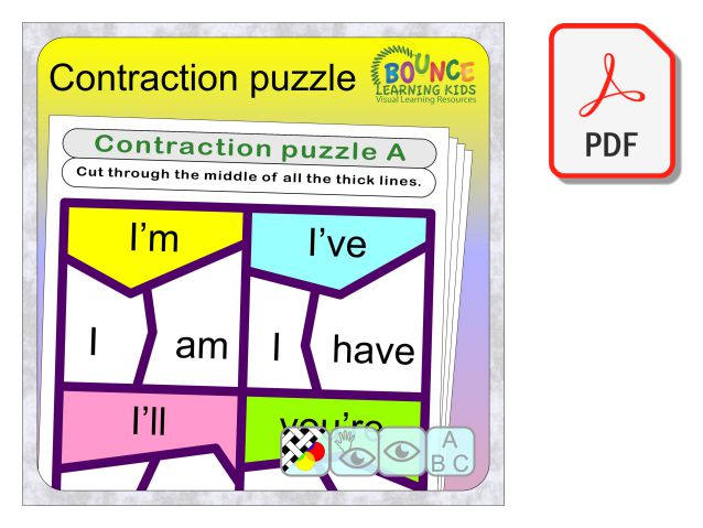 50 fun Contractions puzzles worksheets to download