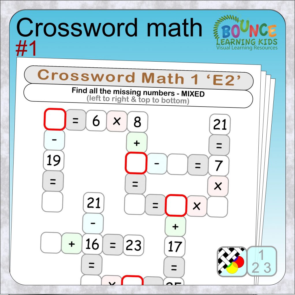basic math homework crossword clue