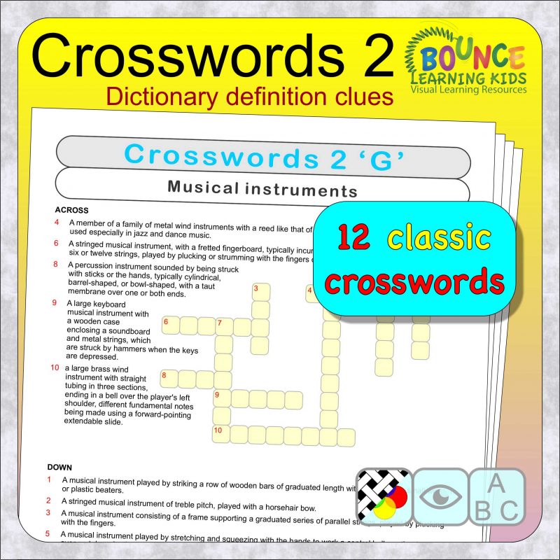 Classic crosswords worksheets
