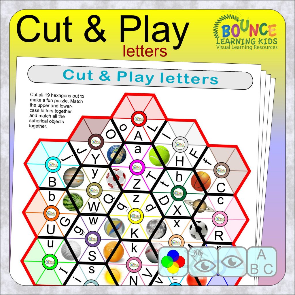 Fun Cut and play letters worksheets with all 26 letters