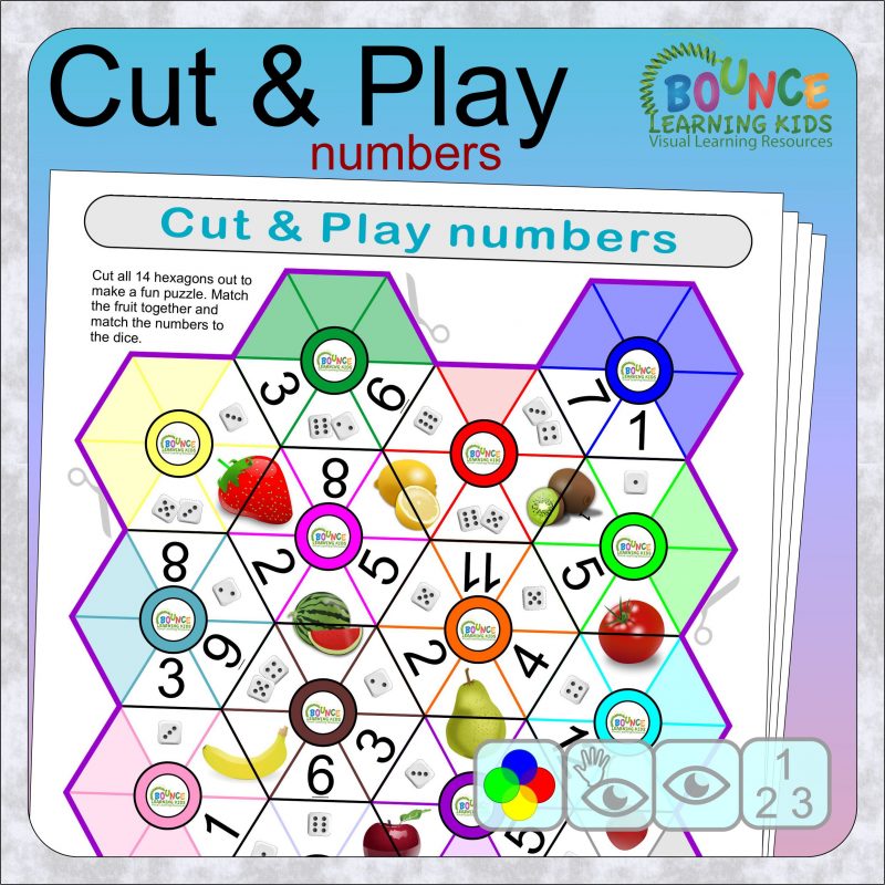 Cut and play numbers worksheets