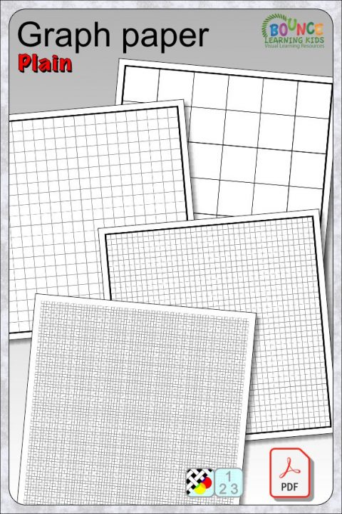 12 categories of Graph paper in various sizes