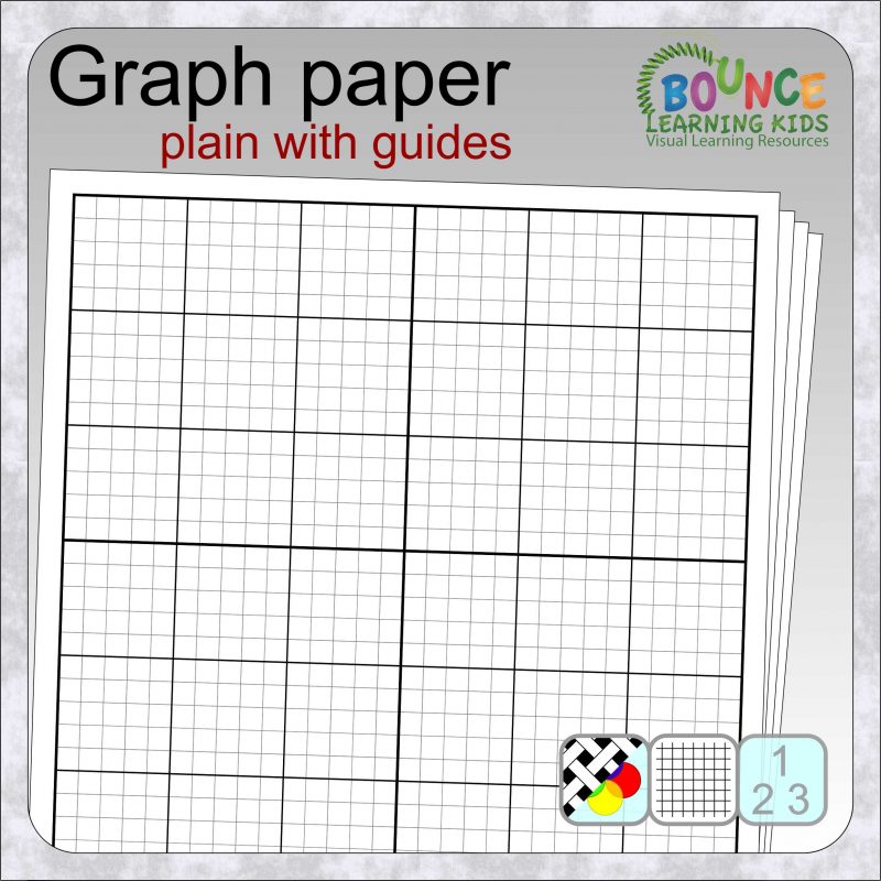 Plain graph paper with guides