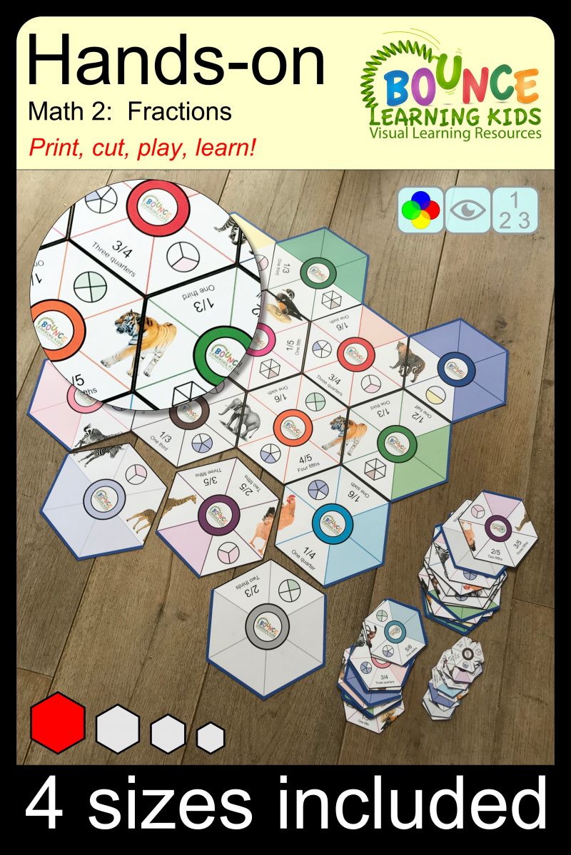 Cut and play fractions worksheets - Image 2