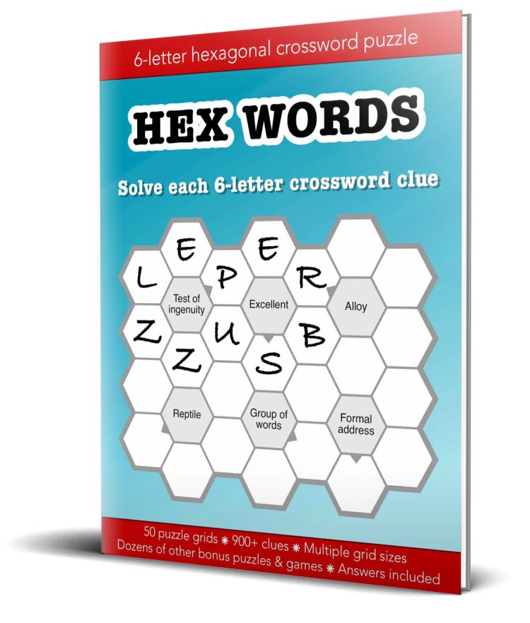 Hex Words the 6 letter interconnected crossword puzzles