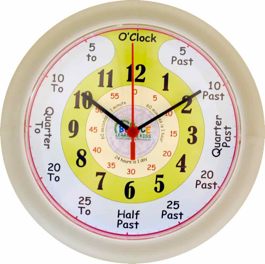 Bounce Learning Kids Learn To Tell The Time clock face