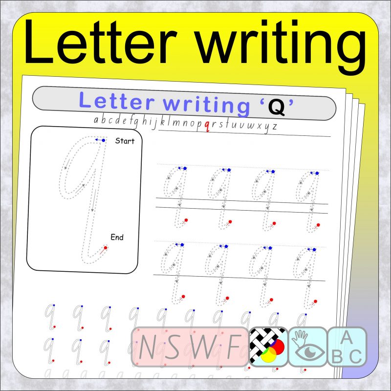 NSWF Letter writing worksheets