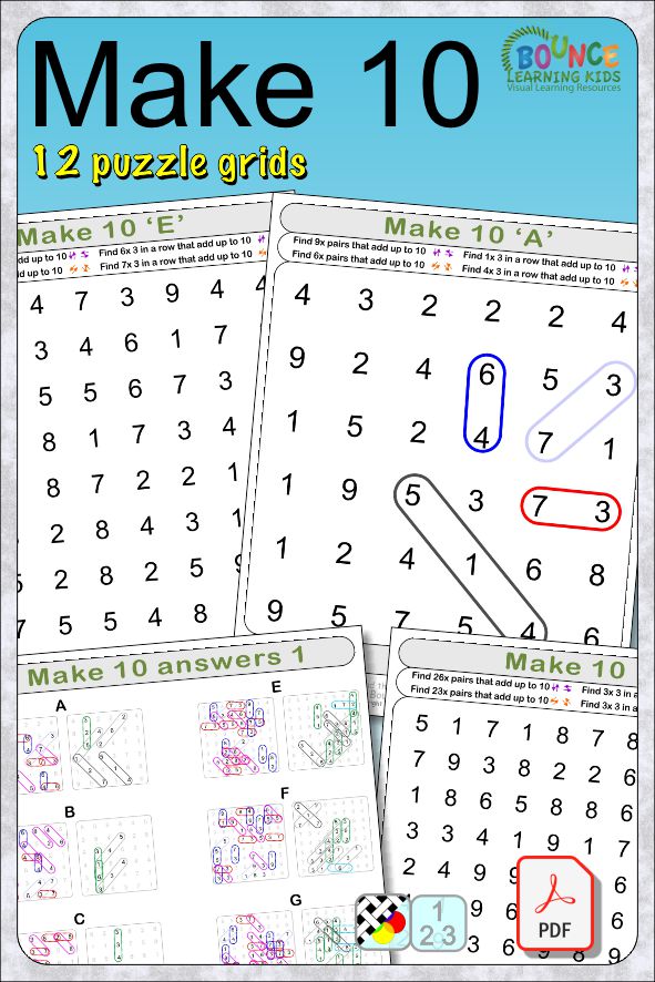 Ways To Make Ten Worksheet