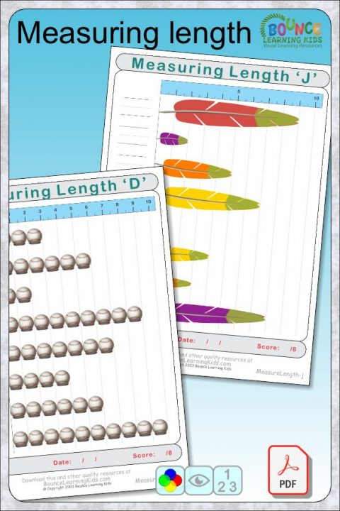 2 fun Measuring height and length worksheet series to download