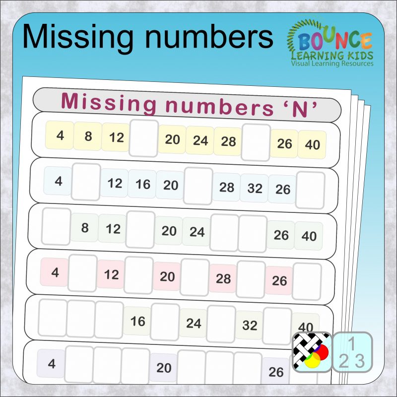 Missing numbers worksheets