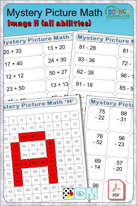 17 fun & varied Mystery Picture Math puzzle resources