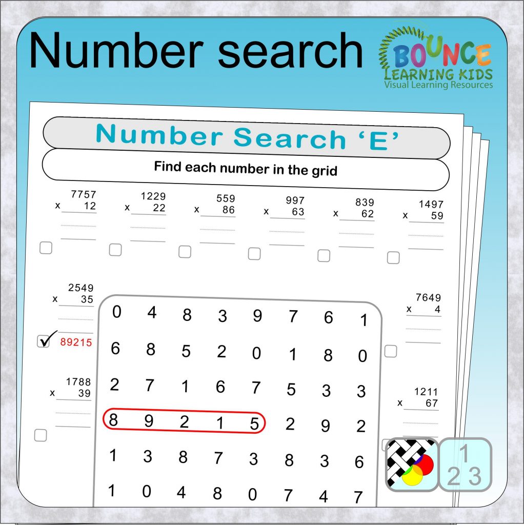 Number Search Worksheets For Preschool