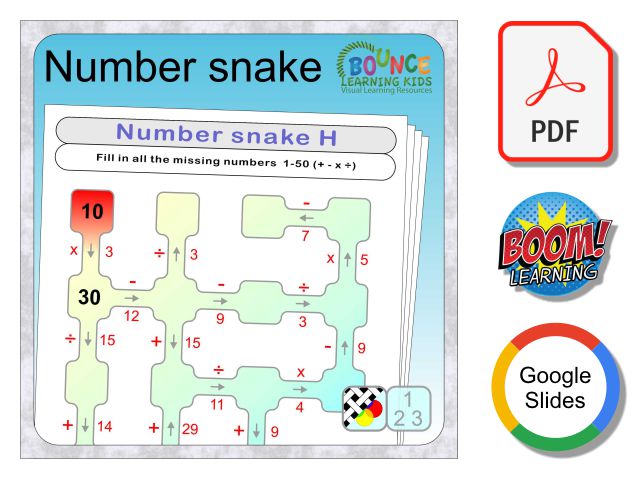 Number Snake  Play Number Snake on PrimaryGames