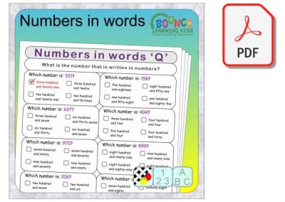 Numbers in words