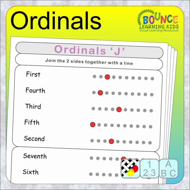 Ordinals worksheets