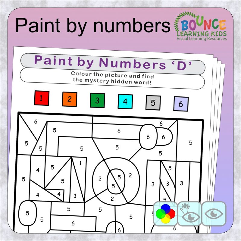 Paint by numbers worksheets