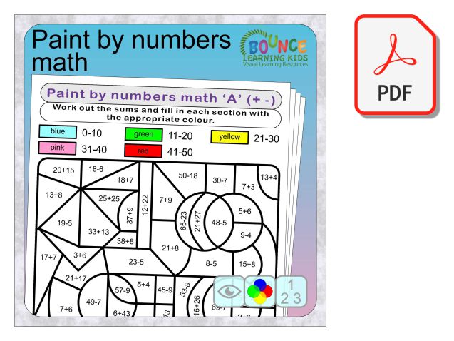 Paint by numbers math