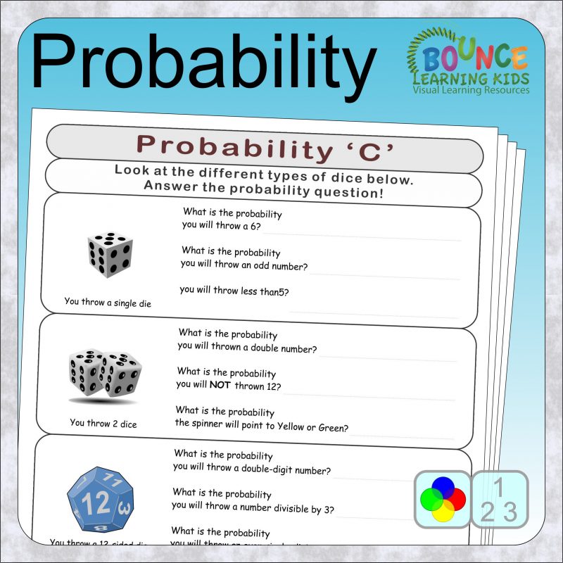 7 fun Probability worksheets to download