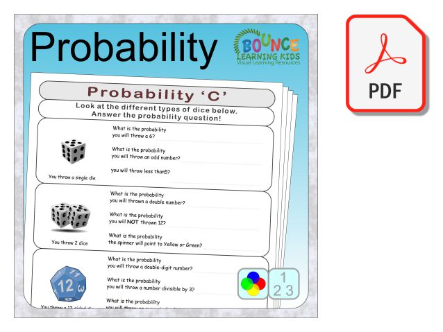 4 fun Probability worksheets to download