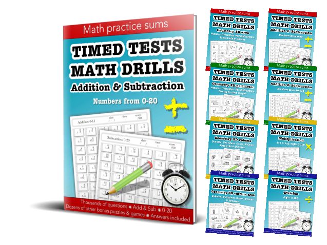 Timed tests math drills