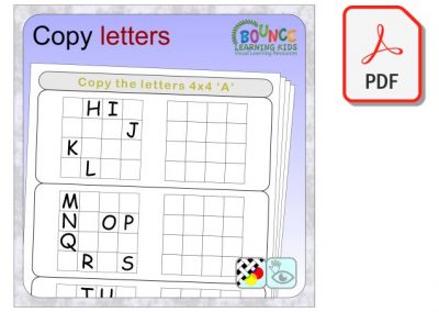 Tracing letters