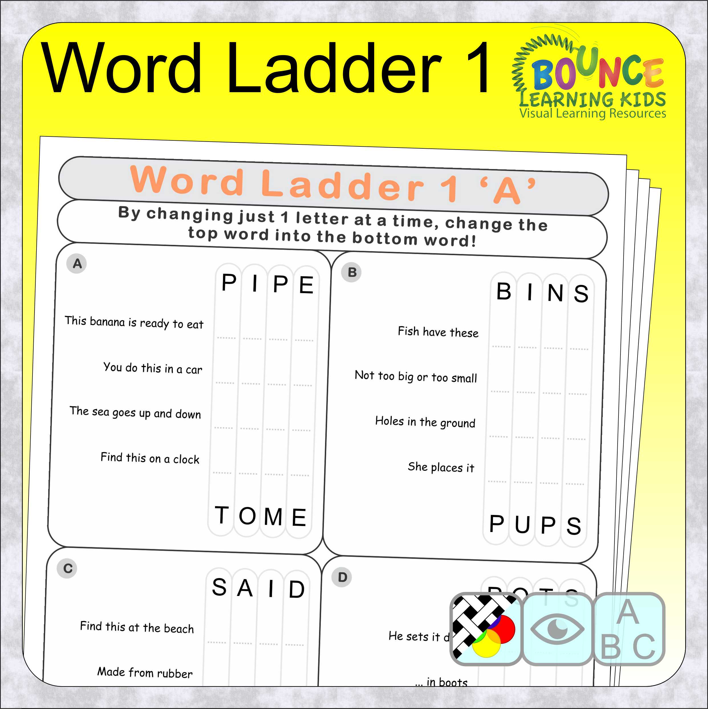 fun-word-ladder-worksheets-with-46-word-ladders-to-solve