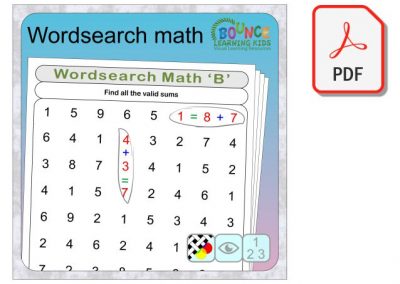 Wordsearch Math
