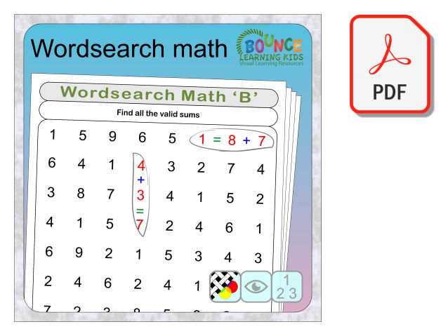 Wordsearch Math